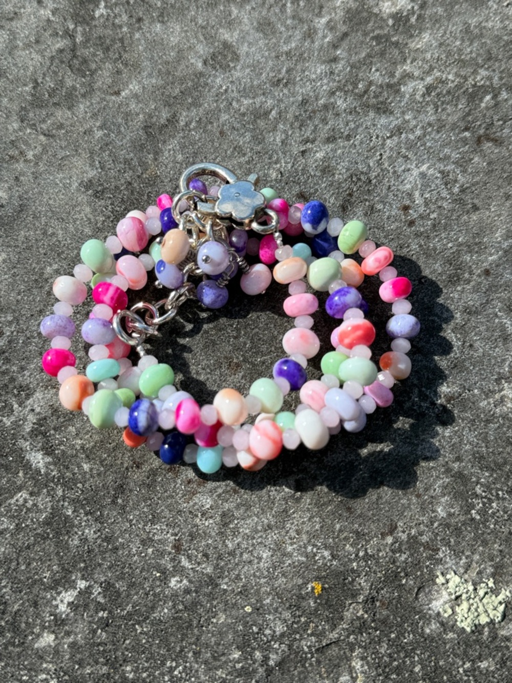 Colorful Mookaite Beaded Necklace / bracelet - Picture 9 of 10